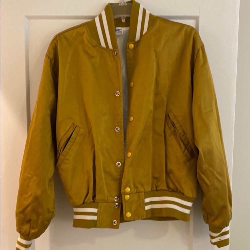 Vintage Gold Bomber Jacket